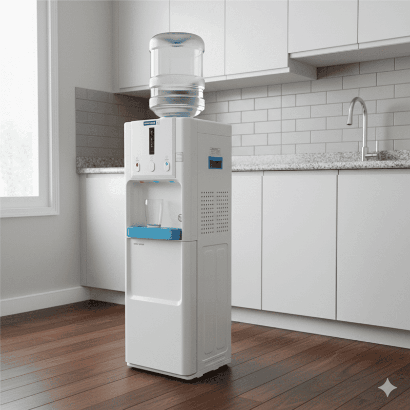 Blue Star BWD3FMCUA 3-tap water dispenser with high-efficiency compressor cooling technology.