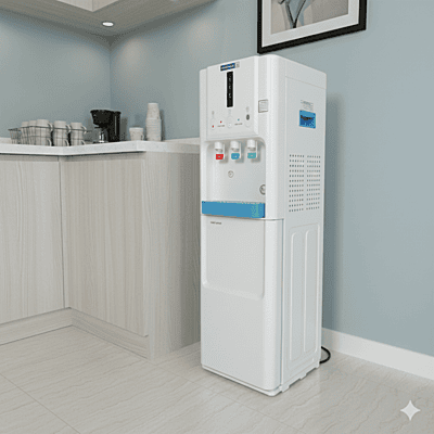 White Blue Star water dispenser model BWD3FMCUA. White Blue Star water dispenser model BWD3FMCUA.