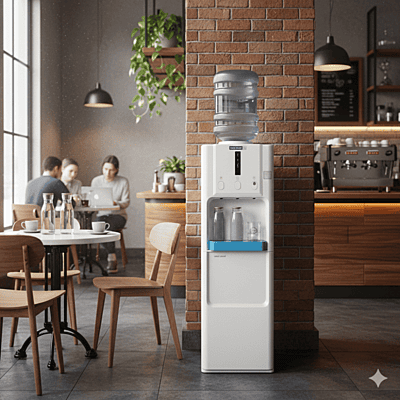 Blue Star three-temperature water dispenser with cabinet. Blue Star three-temperature water dispenser with cabinet.
