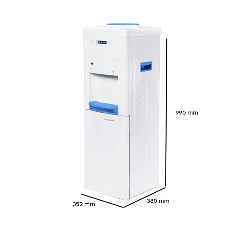 Dimension of Blue Star BWD3FMRGA Water Dispenser With Cooling Cabinet-ISI mark