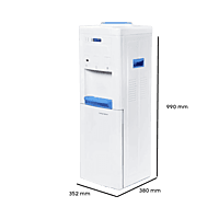 Dimension of Blue Star BWD3FMRGA-Hot, Cold and Normal Water Dispenser with Cooling Cabinet