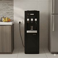 Close-up of the three-tap system on a Blue Star BWD3FMRGB providing hot, cold, and ambient water. Close-up of the three-tap system on a Blue Star BWD3FMRGB providing hot, cold, and ambient water.