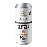 BeeZbee CBD Seltzer, 16 oz. - Peach Tea | 1 Case of 24 Cans
