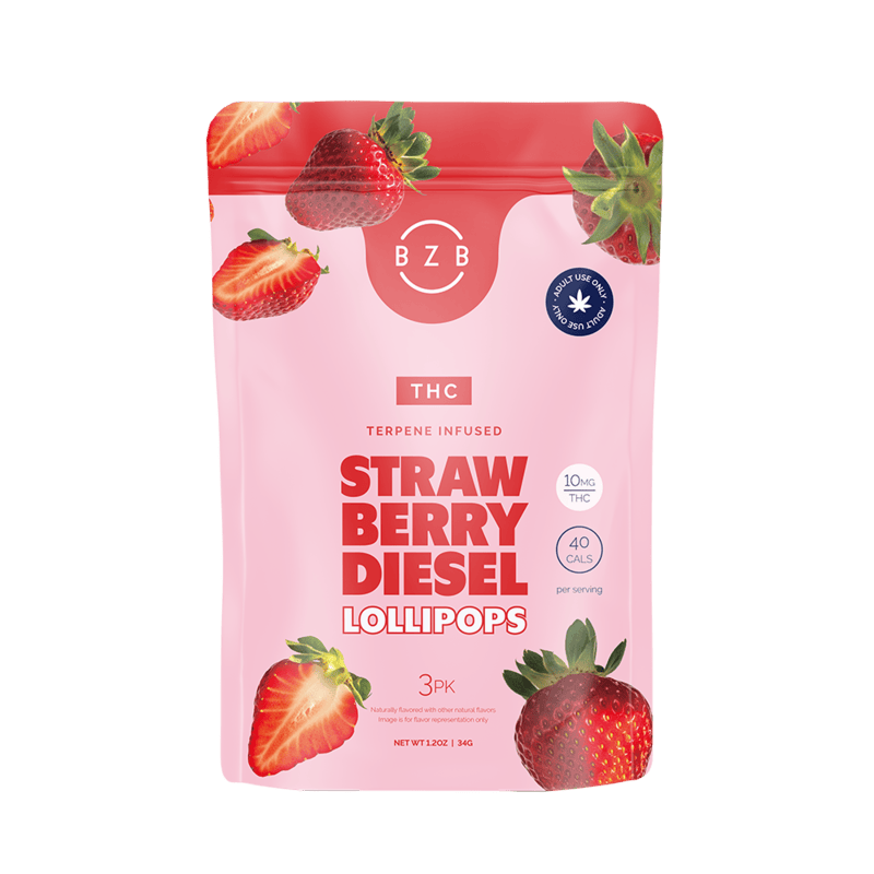 BZB 10mg THC Terpene Lollipops 3 pack | Case of 10