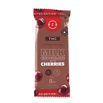 Delta-9 THC Cherry Chocolate Bar, 90mg | 1 Box of 15 Bars