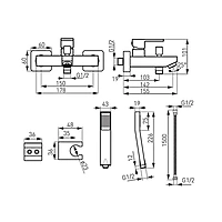 WALL MOUNTED BATH MIXER-ZICCO