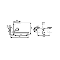WALL MOUNTED BATHTUB/WASHBASIN MIXER WITH SHOWER CONNECTION-ZICCO