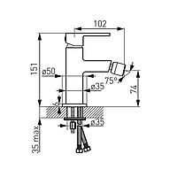 BIDET STANDING MIXER-ZICCO