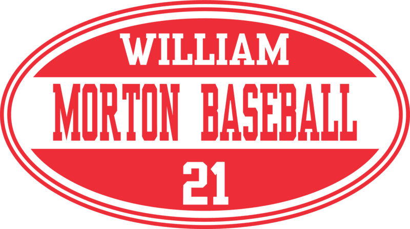 Personalized Vinyl Baseball Oval Sports Decals – Custom Team & Player Stickers