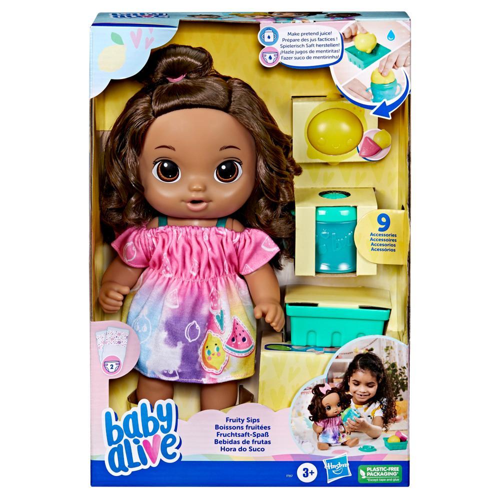 Baby Alive Fruity Sips Doll, Lemon, Pretend Juicer Baby Doll Set