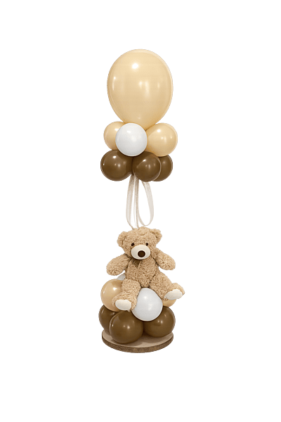 Balloon Table Centerpiece — White / Mesa de globo Centro de mesa — Blanco