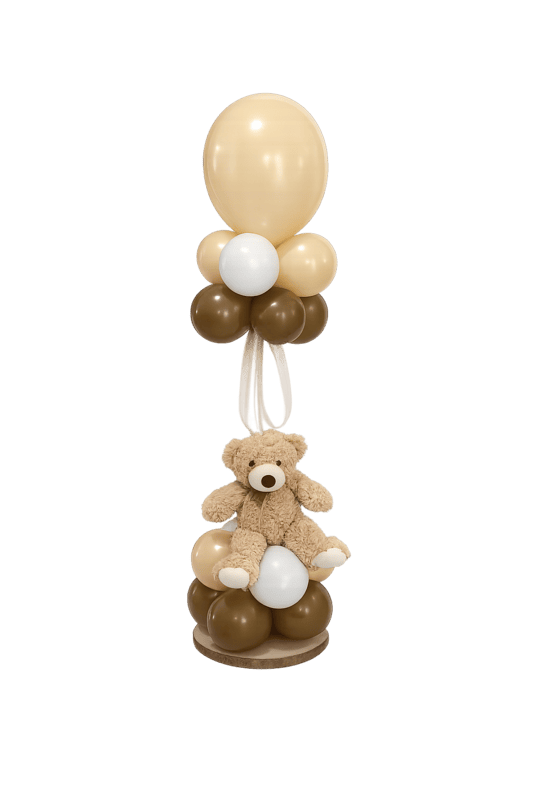 Balloon Table Centerpiece — White / Mesa de globo Centro de mesa — Blanco