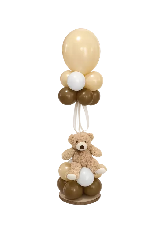 Balloon Table Centerpiece — White / Mesa de globo Centro de mesa — Blanco