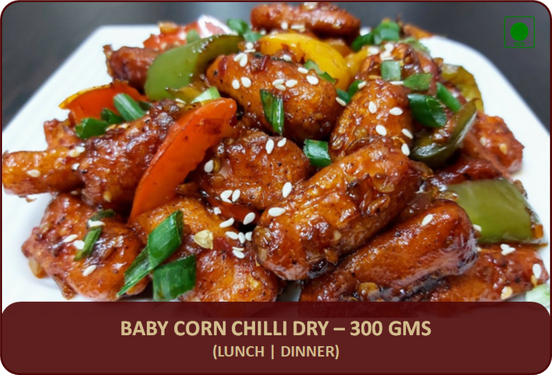 Baby Corn Chilli Dry - 300 Gms Baby Corn Chilli Dry - 300 Gms