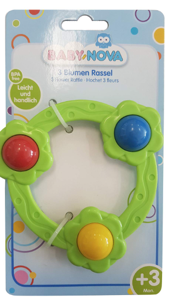 Baby Nova 3 Flower Rattle