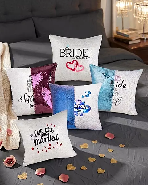 Bachelorette Sequins Throw Pillow Cover