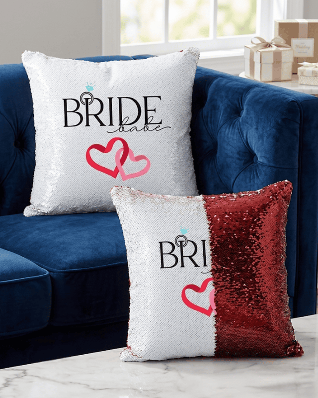 Bachelorette Sequins Throw Pillow Cover
