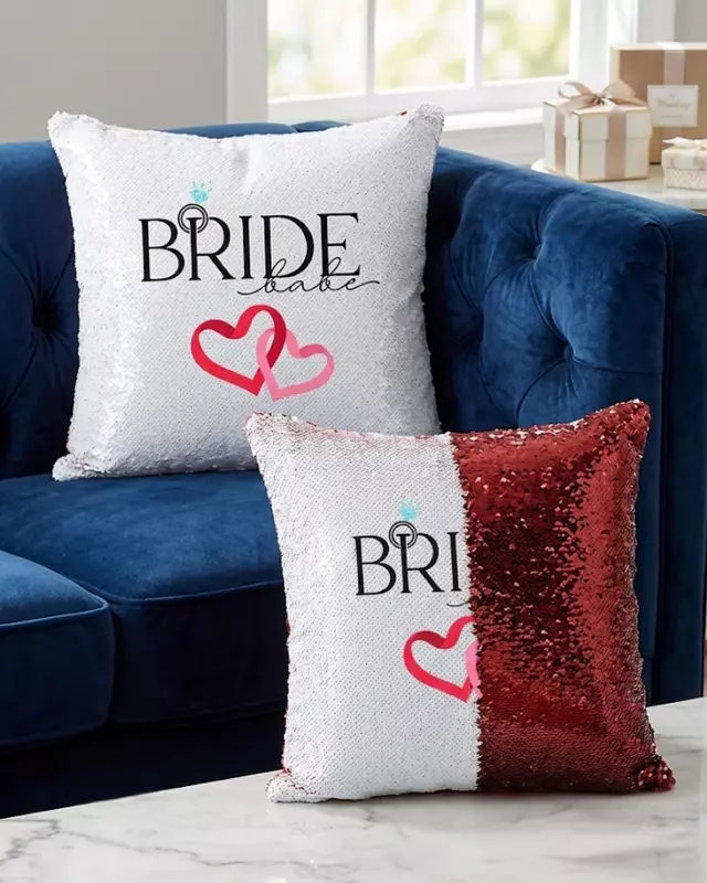 Bachelorette Sequins Throw Pillow Cover