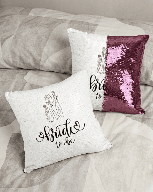 Bachelorette Sequins Throw Pillow Cover