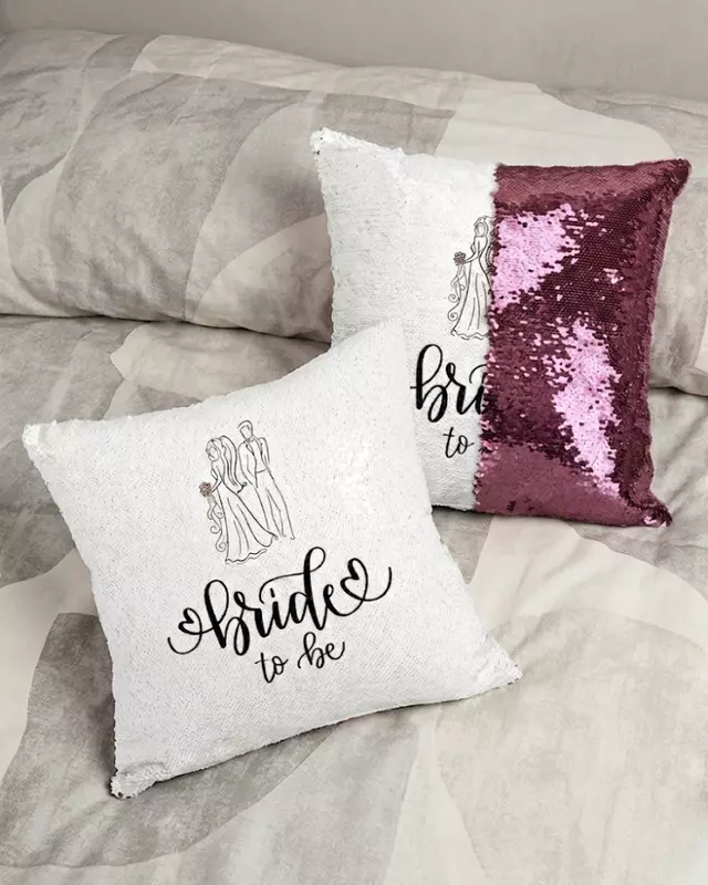 Bachelorette Sequins Throw Pillow Cover
