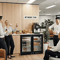 Hoshizaki brand RBW-95 back bar bottle cooler with 226L capacity.