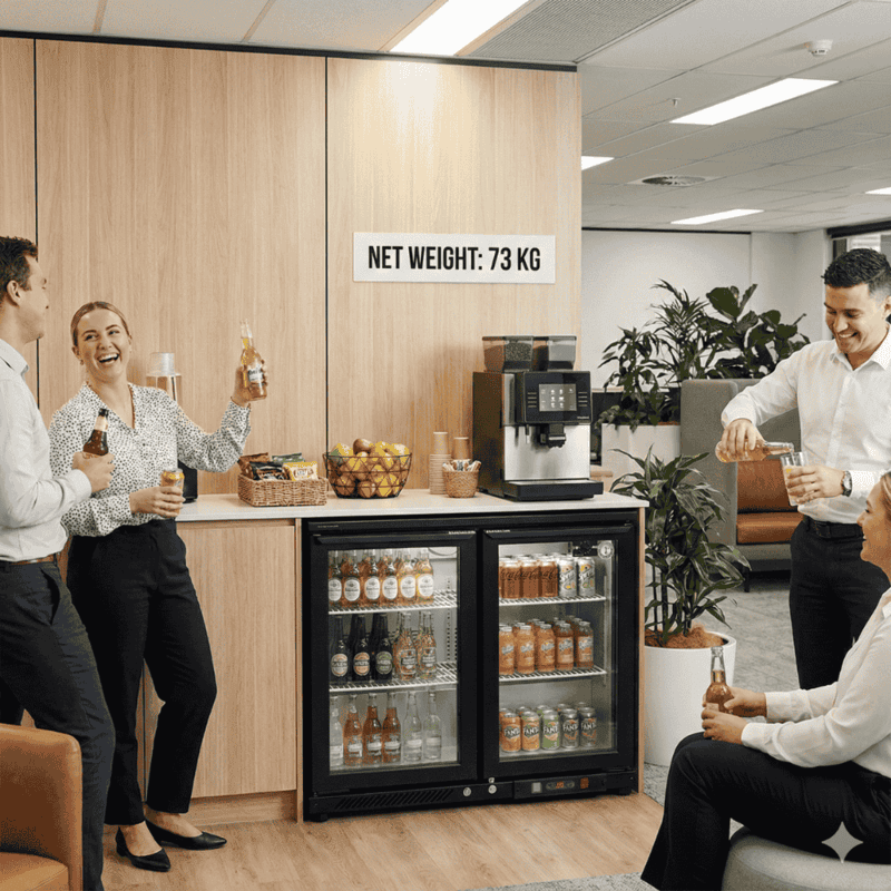 Western brand RBW-95 back bar bottle cooler with 226L capacity.