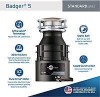 InSinkErator Badger 5XL Continuous Feed 1/2-HP Septic Safe Non-corded Garbage Disposal