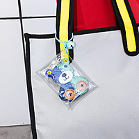 Bag Charm Blue Teal Googly Eye Bear