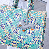 Bag Charm Dachshund Grey