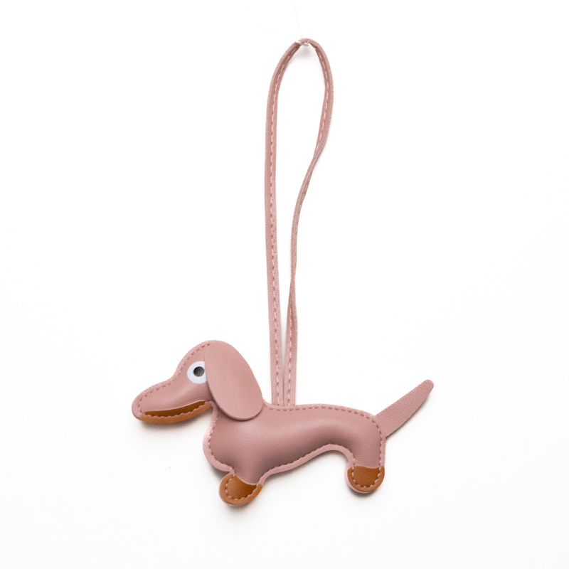 Bag Charm Dachshund Light Pink