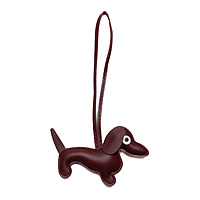 Bag Charm Dachshund Rose Red