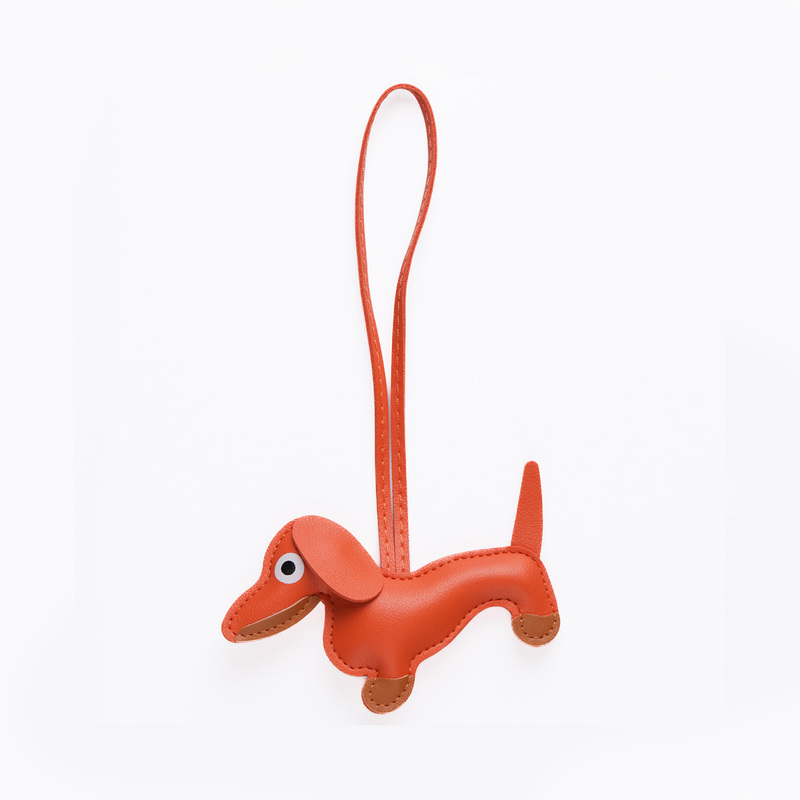 Bag Charm Dachshund Tangerine