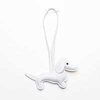 Bag Charm Dachshund White