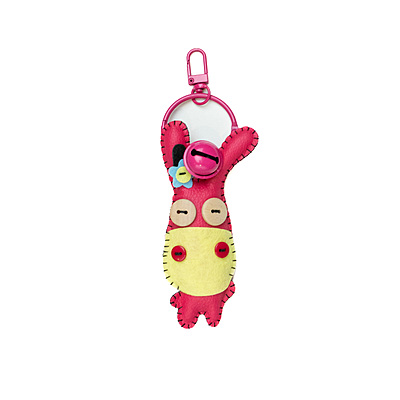 Bag Charm Fuchsia Googly Eye Donkey