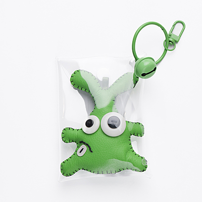 Bag Charm Green Googly Eye Plant