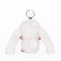 Bag Charm Grey Rabbit Fluffy