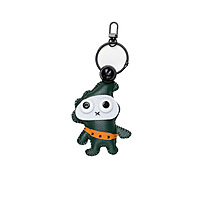 Bag Charm Moss Green Googly Eye Ninja