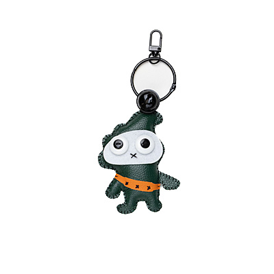 Bag Charm Moss Green Googly Eye Ninja