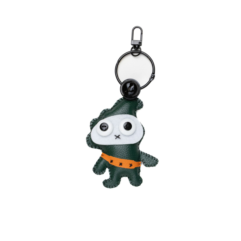Bag Charm Moss Green Googly Eye Ninja