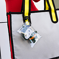 Bag Charm Moss Green Googly Eye Ninja