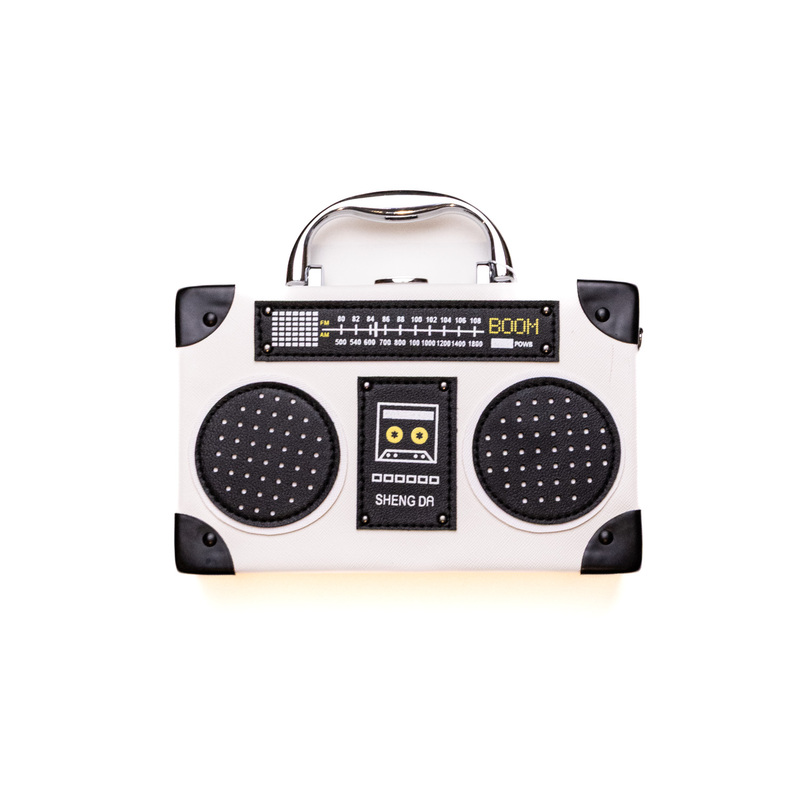 Bag Crossbody White Mini Radio Box