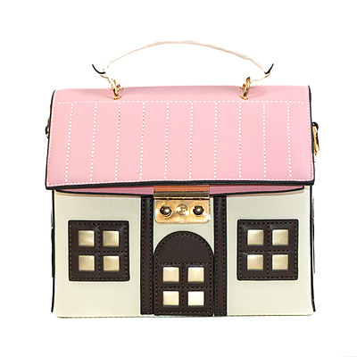 Bag Messenger Light Brown House-Shaped