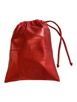 RED SHINY FOIL MYSTIQUE GRIP BAG WITH RHINESTONES