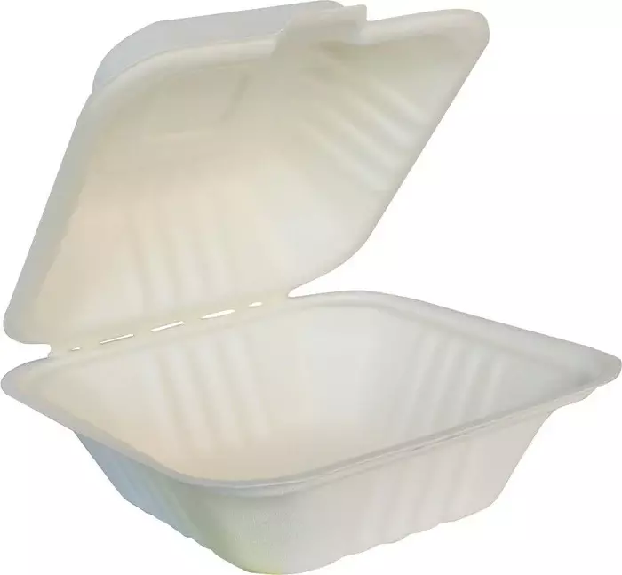 Bagasse Clamshell 6x6 [500ct]