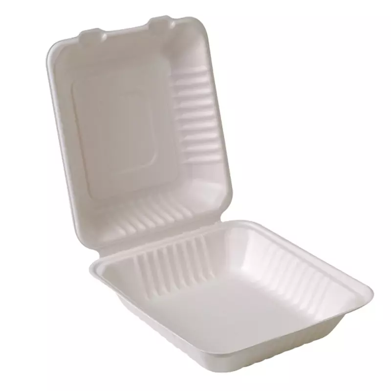 Bagasse Clamshell 8X8 [200 ct]