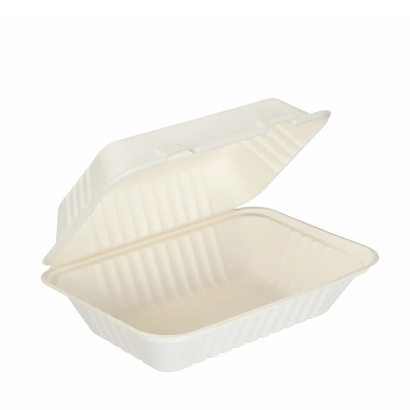 Bagasse Clamshell 9x6 [200 ct]