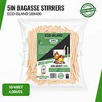 Baggasse Straw Eco-Island 5" 10/400