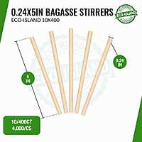 Baggasse Straw Eco-Island 5" 10/400