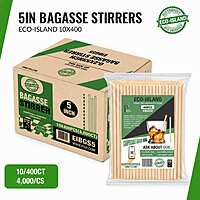 Baggasse Straw Eco-Island 5" 10/400