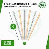 Baggasse Straw Eco-Island 8.27" 70/100